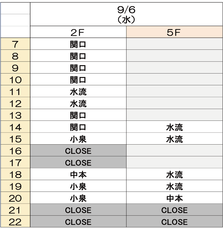 9月6日