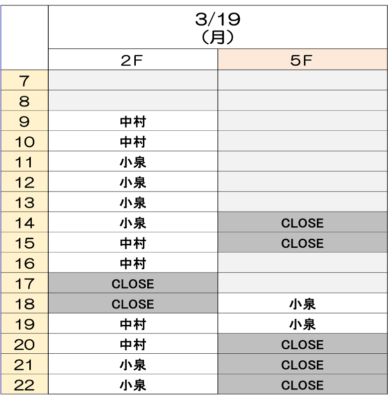 3月19日