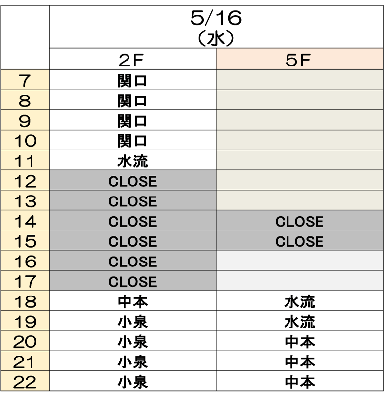 5月16日