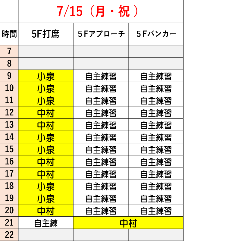 7月15日