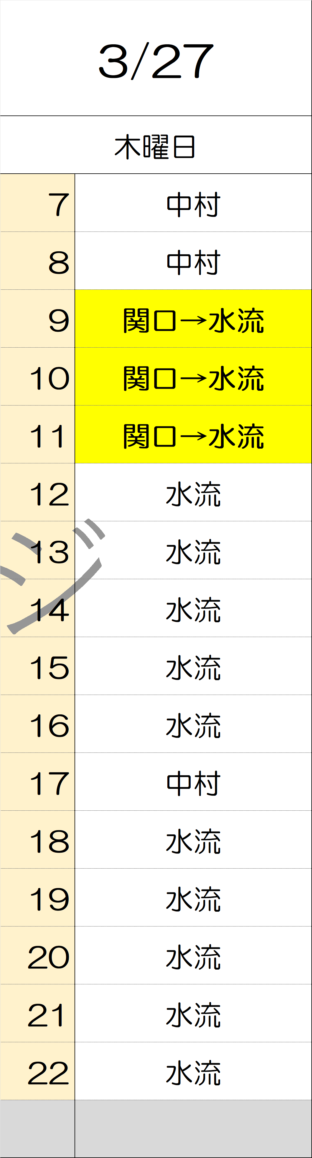 3月27日