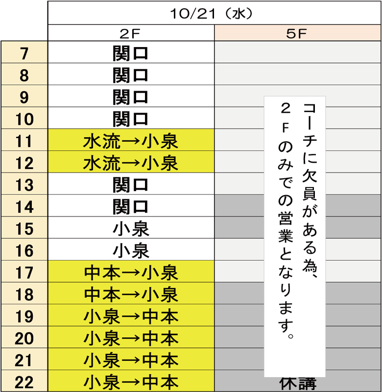 10月21日